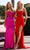 Portia and Scarlett PS25188 - Jeweled V-Neck Prom Dress Prom Dresses 00 / Hot Pink