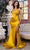 Portia and Scarlett PS25189 - Sleeveless Halter Prom Dress Prom Dresses 00 / Gold