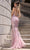 Portia and Scarlett PS25199 - Floral Sequin Tie-Up Back Prom Gown Prom Dresses