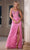 Portia and Scarlett PS25208 - Bejeweled V-Neck Prom Dress Prom Dresses 00 / Pink