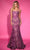 Portia and Scarlett PS25251 - Lace Detailed Prom Dress Prom Dresses 00 / Fuschia/Nude