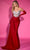 Portia and Scarlett PS25259 - Strapless Beaded Applique Prom Gown Prom Dresses 00 / Red