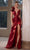 Portia and Scarlett PS25282 - Illusion Side Lace-Up Back Prom Gown Evening Dresses 00 / Red