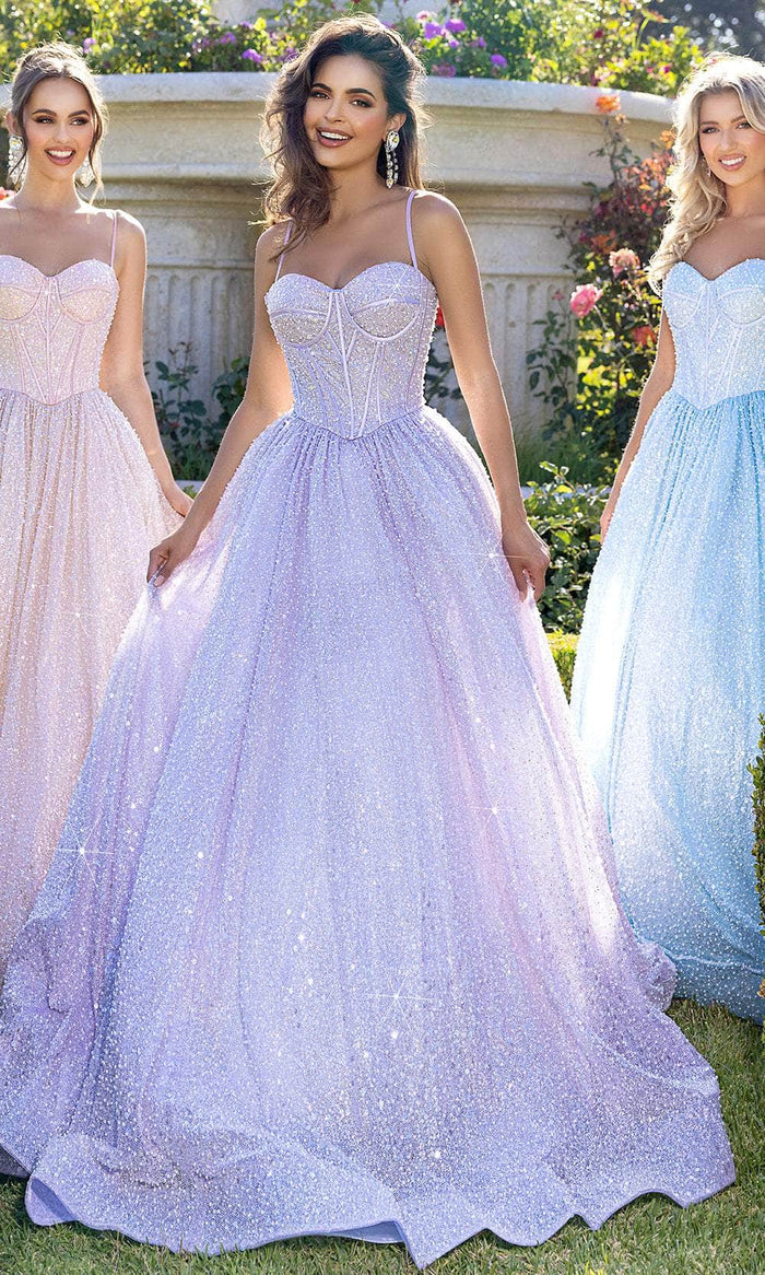 Portia and Scarlett PS25308 - Sweetheart Corset Bodice Prom Ballgown Quinceanera Dresses 00 / Blue