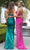 Portia and Scarlett PS25320 - Plunging Neck Beaded Applique Prom Gown Prom Dresses