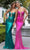 Portia and Scarlett PS25320 - Plunging Neck Beaded Applique Prom Gown Prom Dresses