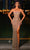 Portia and Scarlett PS25430C - Strapless High Slit Evening Dress Special Occasion Dress 00 / Nude Silver