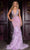 Portia and Scarlett PS25442C - Feathered Flare Prom Dress Pageant Dresses 00 / Lilac/Silver