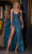 Portia and Scarlett PS25452C - Crisscross Back Sequin Prom Gown Prom Dresses 00 / Teal