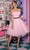 Portia and Scarlett PS25600E - Tea Length Ruffle Trim Dress Homecoming Dresses 00 / Pink