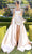 Portia and Scarlett PS25625E - Square Ruched Prom Gown with Overskirt Prom Dresses 00 / Champagne