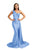 Portia and Scarlett PS6321 - Draped One Shoulder Evening Dress Evening Dresses 0 / Powder Blue