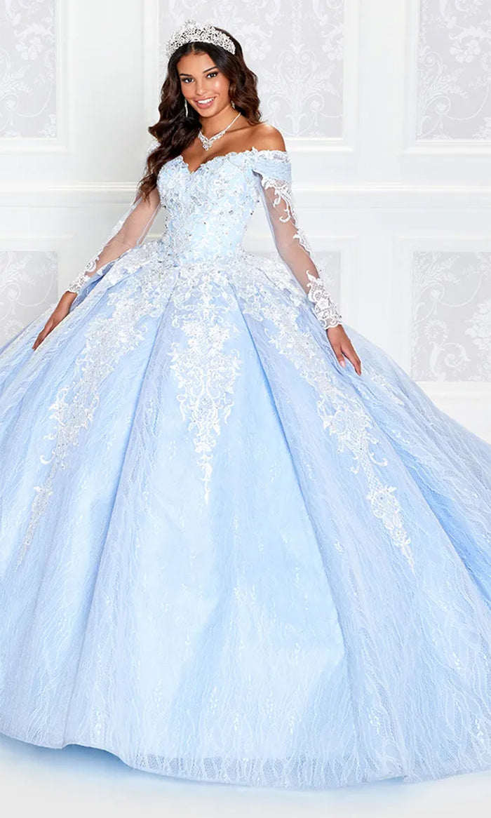 Princesa by Ariana Vara PR12267 - Off-Shoulder Lace Ball Gown