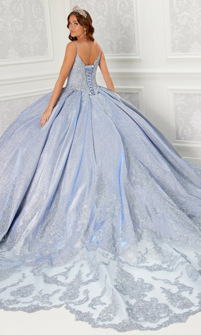 Princesa by Ariana Vara PR22141 - V-Neck Lace Ball Gown