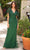 Primavera Couture 13117 - Floral Appliqued V-Neck Prom Dress Prom Dresses 4 / Hunter Green