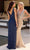 Primavera Couture 13131 - Plunging V-Neck Column Evening Dress Evening Dresses