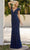 Primavera Couture 13133 - Short Sleeve Embellished Evening Dress Mother of the Bride Dresses 4 / Midnight