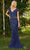 Primavera Couture 13135 - Beaded Lattice Cap Sleeve Evening Dress Mother of the Bride Dresses 4 / Midnight