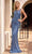 Primavera Couture 13140 - Beaded Detail Scoop Evening Dress Evening Dresses 4 / Slate Blue