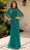 Primavera Couture 13145 - Strapless Sheer Capelet Evening Dress Mother of the Bride Dresses 4 / Teal