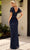 Primavera Couture 13146 - Foliage Sequin Flutter Sleeve Evening Dress Mother of the Bride Dresses