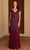 Primavera Couture 13148 - V-Neck Beaded Short Sleeve Evening Gown Mother of the Bride Dresses 4 / Wine