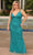 Primavera Couture 14044 - V-Neck Sleeveless Prom Dress Prom Dresses 14W / Teal