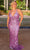 Primavera Couture 14051 - Sequined Deep V-Neck Prom Gown Prom Dresses 14W / Lilac