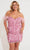 Primavera Couture 14062 - Feather Detailed Off-Shoulder Cocktail Dress Special Occasion Dress 14W / Candy Pink