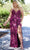 Primavera Couture 14083 - Strapless Sequin Sheath Evening Gown Evening Dresses 14W / Black Fuchsia