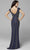 Primavera Couture 3674 - Embellished Deep V-Neck Evening Gown Mother Of The Bride Dresses 12 / Midnight