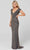 Primavera Couture 3674 - Embellished Deep V-Neck Evening Gown Mother Of The Bride Dresses 12 / Midnight