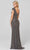 Primavera Couture 3674 - Embellished Deep V-Neck Evening Gown Mother Of The Bride Dresses 12 / Midnight