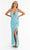 Primavera Couture 3721 - V-Neck Beaded Appliqued Prom Gown Prom Dresses 2 / Turquoise