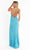 Primavera Couture 3721 - V-Neck Beaded Appliqued Prom Gown Prom Dresses 2 / Turquoise