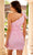 Primavera Couture 4004 - One Shoulder Sequin Cocktail Dress Cocktail Dresses 2 / Pink