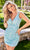 Primavera Couture 4008 - Plunging V-Neck Sequin Cocktail Dress Cocktail Dresses 00 / Crystal Blue