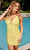 Primavera Couture 4008 - Plunging V-Neck Sequin Cocktail Dress Cocktail Dresses 00 / Yellow