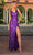 Primavera Couture 4110 - Sleeveless Embellished Prom Dress Prom Dresses 14 / Purple