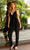 Primavera Couture 4172 - Beaded Lace-Up Back Jumpsuit Formal Pantsuits 000 / Black