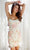 Primavera Couture 4204 - Scoop Crisscross Cocktail Dress Special Occasion Dress 00 / Ivory/Coral