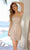 Primavera Couture 4210 - Beaded Straight Across Cocktail Dress Special Occasion Dress 00 / Nude