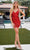 Primavera Couture 4216 - Sequined Crisscross Back Cocktail Dress Special Occasion Dress 00 / Red