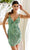 Primavera Couture 4216 - Sequined Crisscross Back Cocktail Dress Special Occasion Dress 00 / Sage Green