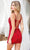 Primavera Couture 4217 - V-Neck Beaded Applique Cocktail Dress Special Occasion Dress