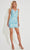 Primavera Couture 4218 - Allover Sequin Plunging Cocktail Dress Special Occasion Dress 00 / Crsytal Blue