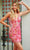 Primavera Couture 4218 - Allover Sequin Plunging Cocktail Dress Special Occasion Dress 00 / Pink