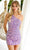 Primavera Couture 4221 - Asymmetrical Sequin Cocktail Dress Special Occasion Dress 00 / Orchid