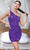 Primavera Couture 4221 - Asymmetrical Sequin Cocktail Dress Special Occasion Dress 00 / Purple