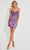 Primavera Couture 4226 - Plunging Neckline Beaded Cocktail Dress Special Occasion Dress 00 / Lilac